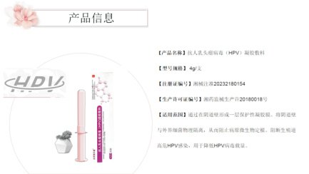 Anti-Human Papillomavirus (HPV) Gel Dressing